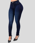 Jeans Skinny Feminino de Cintura Alta Lipo Bumbum