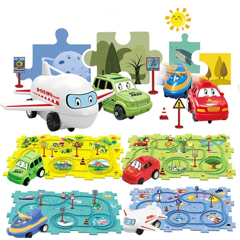 Conjunto de Brinquedo Educativo Infantil - Pista de Carros QY203