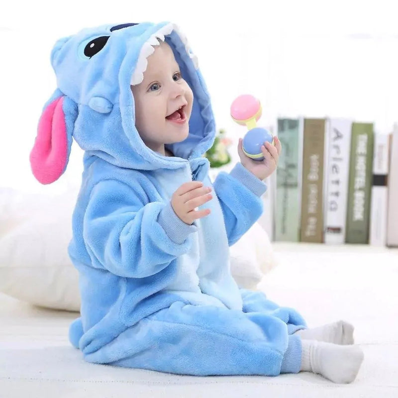 Macacão de Pijama Infantil de Bichinhos com Capuz GACOOS